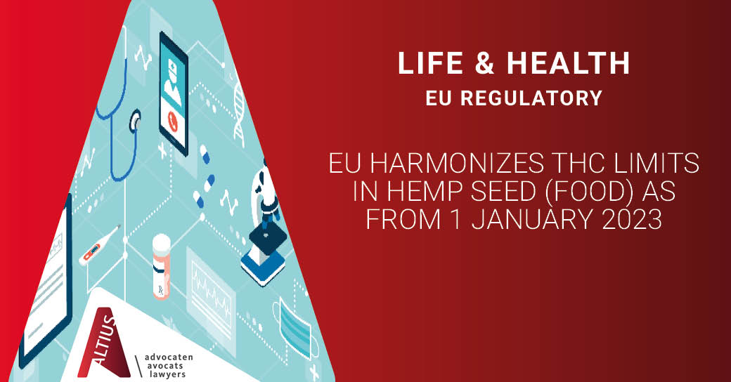 EU harmonizes THC limits in hemp seed (food) as from 1 January 2023